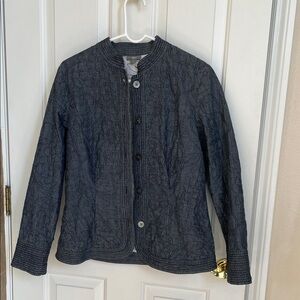 J. Jill Blue Quilted Jacket